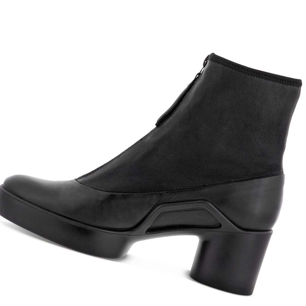 Women's Ecco Shape Sculpted Motion 35 Zip Boots Black | USA 35RVD